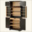 Armoire de cuisine Farmhouse avec 8 portes, armoire de rangement avec 4 tablettes réglables, tiroir caché, support à vin, armoire polyvalente pour la cuisine, la salle à manger et la salle de bain-820308838