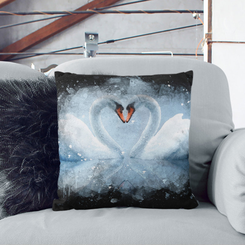 White Swan Vol.3 Scatter Cushion, 40cm H x 40cm W x 15cm D, Stone