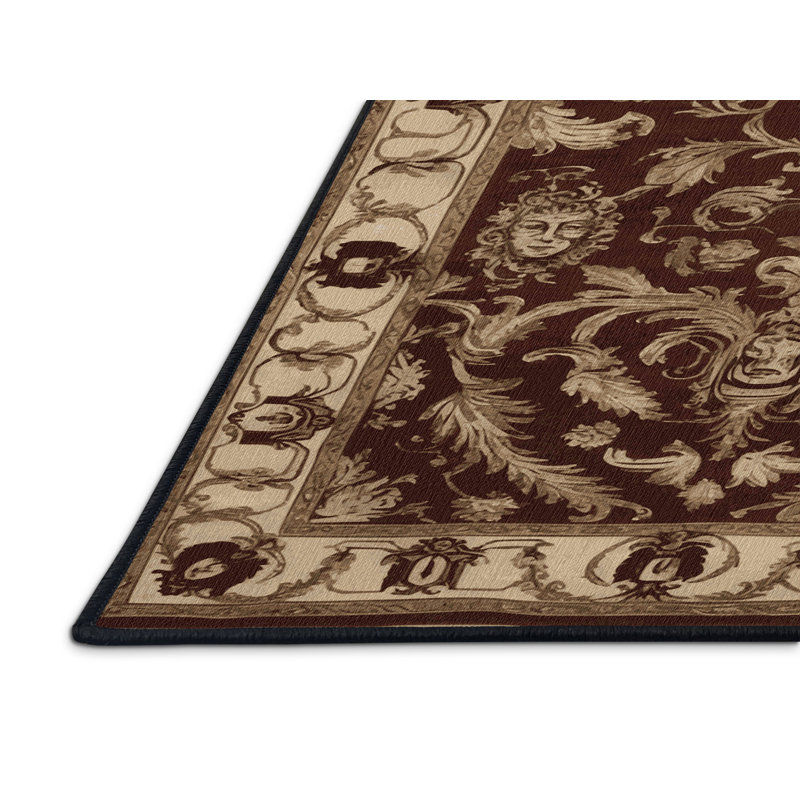 Tapis brun français lavable à la machine, Tapis de couloir 2 pi x 4 pi