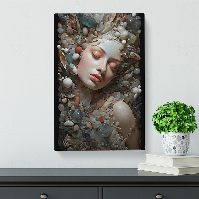 Pebbles Baroque - No Frame Art Prints - Wrapped Canvas, 50cm H x 35cm W x 3cm D