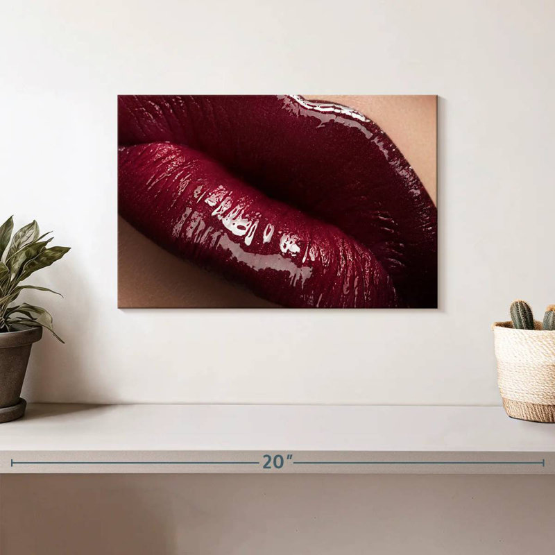 Shuttleworth Glossy Red Lips, 8" H x 12" W