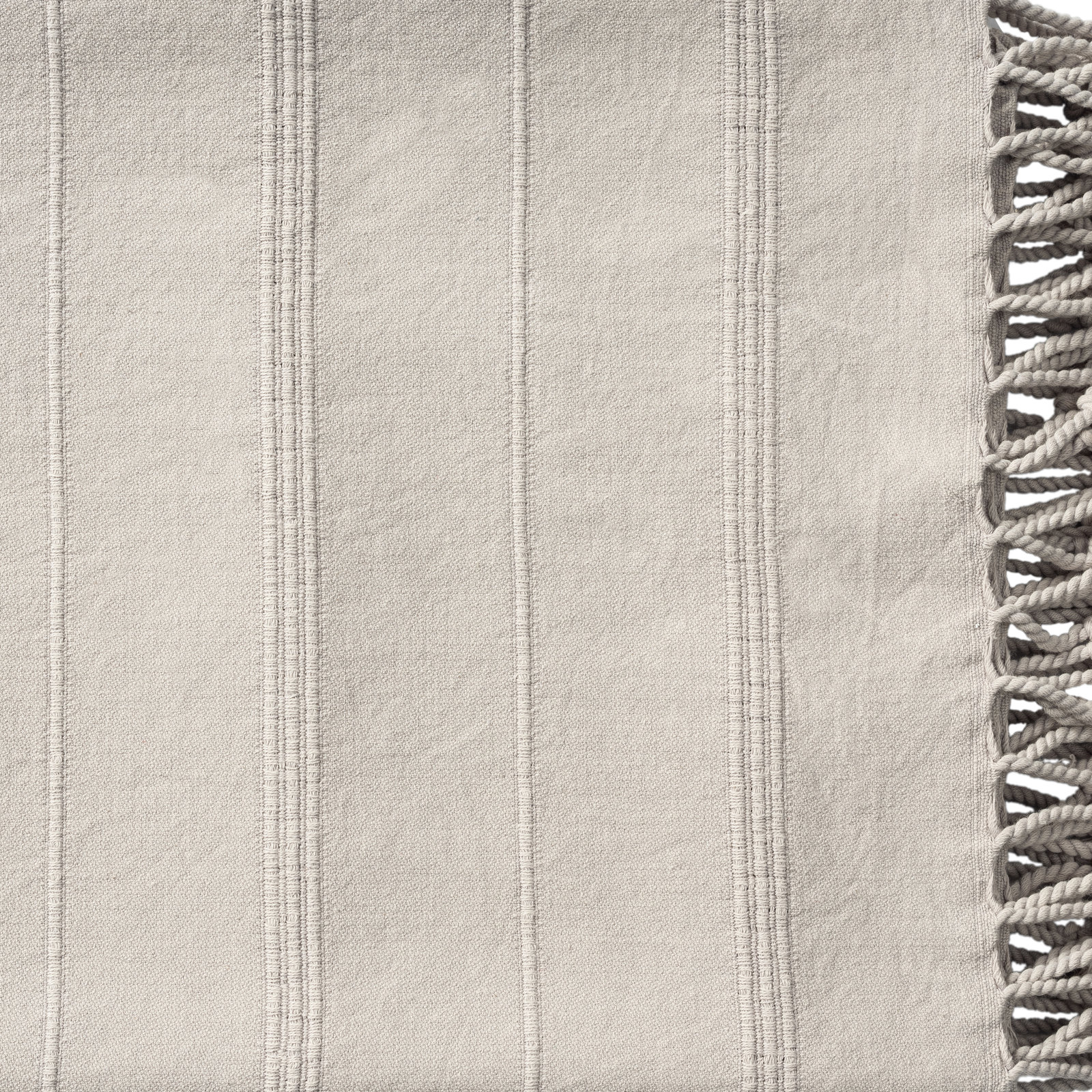 Dafina Cotton Throw Blanket, Taupe