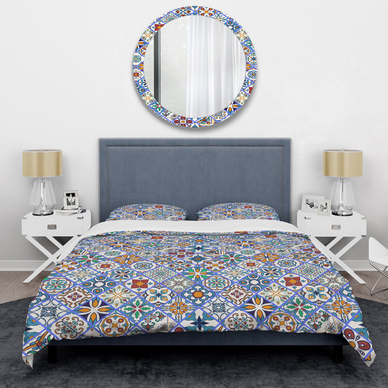 Multicolor Square Patchwork - Abstract Duvet Cover Set - Microfiber Polyester, Twin Duvet Cover + 1 Standard Sham