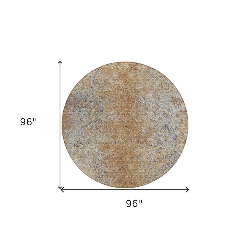 Tapis d'intérieur rond 8 pi Terra Cotta
