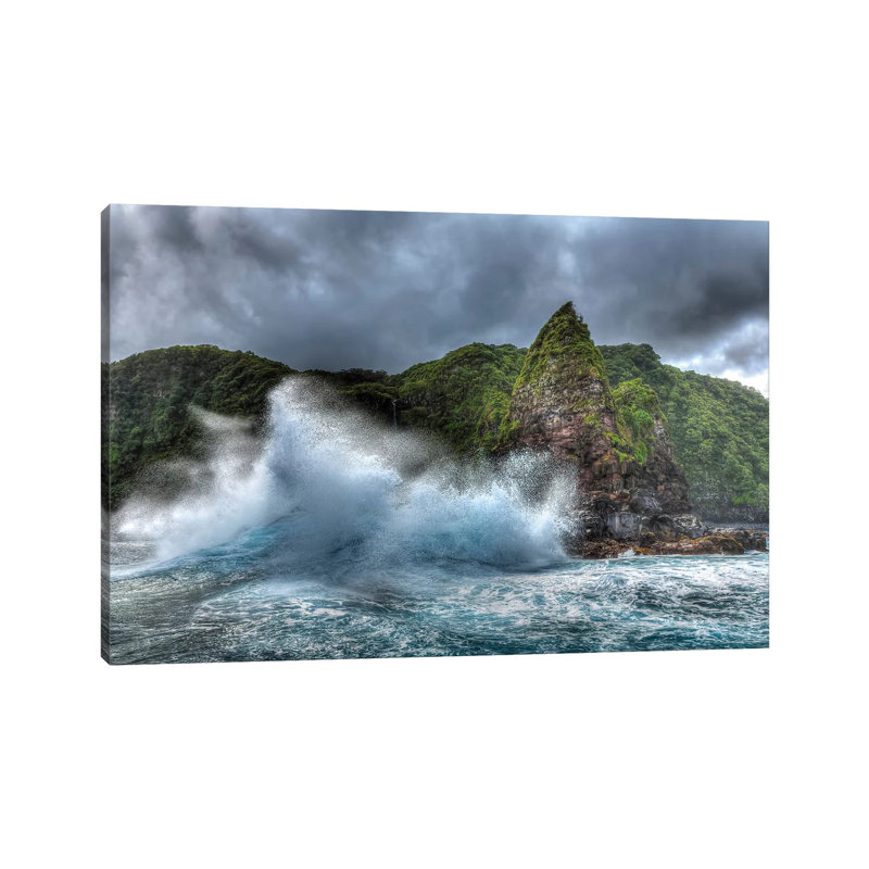Jurassic Rock, Rugged Coastline Of North East Shoreline Of Maui, Hawaii by Stuart Westmorland - Gallery-Wrapped Canvas Giclée on Canvas