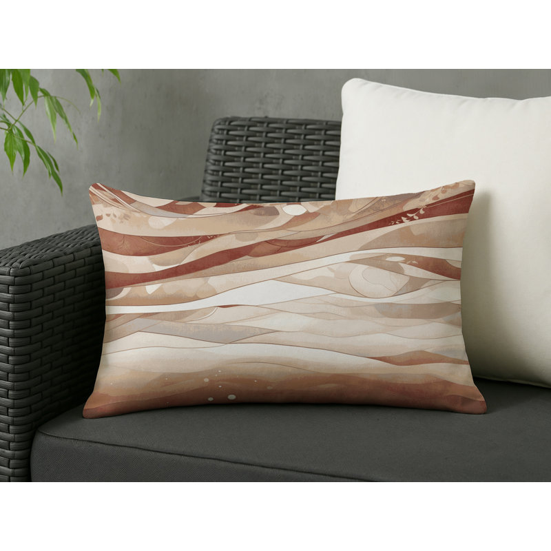 Gilded Ripple Indoor And Outdoor Throw Pillow, Rectangle 18"H x 25"W