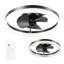 20" Ceiling Fan with LED Light, Remote Control, WhisperQuiet DC Motor, 6 Speeds, Matte Black, Reversible Airflow