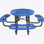 Table de pique-nique ronde en acier 46 po avec mât de parasol-555707304