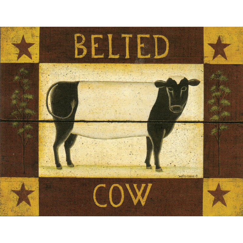 Vache ceinturée, H 19 po x l 24 po