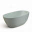 Baignoire de trempage autoportante 69 pouces à surface solide vert turquoise avec trop-plein et bonde escamotable