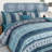 8-Piece Bohemian Striped Bedding Quilt Set Comforter and Sheet Set Soft Microfiber Complete Bedding Sets for All Season-122486573-122486567