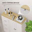 Armoire de salle de bain avec tablette réglable et tiroirs, blanc, bois