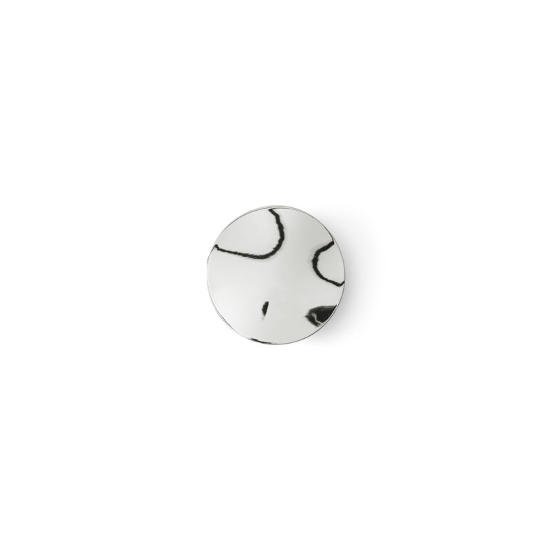 Ripple Hardware Knob, Silver, 2.5" / Large