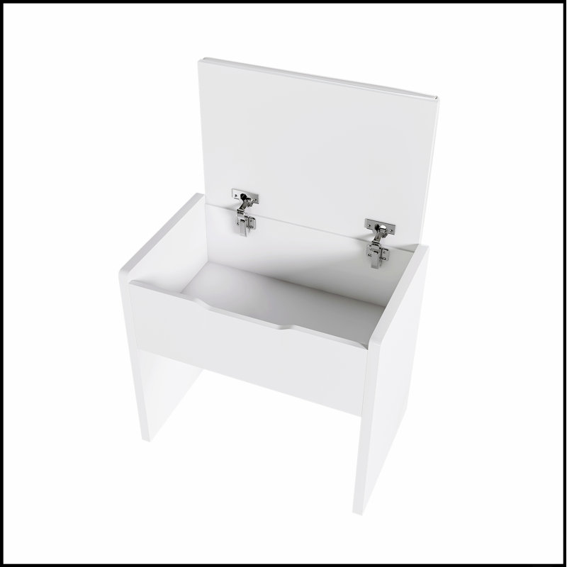 Vanity Desk With LED Mirror, Power Outlet, And Multiple Storage Options For Girls And Women, Perfect For Makeup And Organization