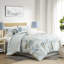 Édredon bleu très grand, 100% coton, coussins décoratifs tressés, oreiller facile à entretenir,-120469795