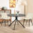 George Oliver Round Dining Table For 4, Mid Century Circle Kitchen Table With Metal Legs, Morden Dinner Table For Living Room, Office, Apartment, Black
