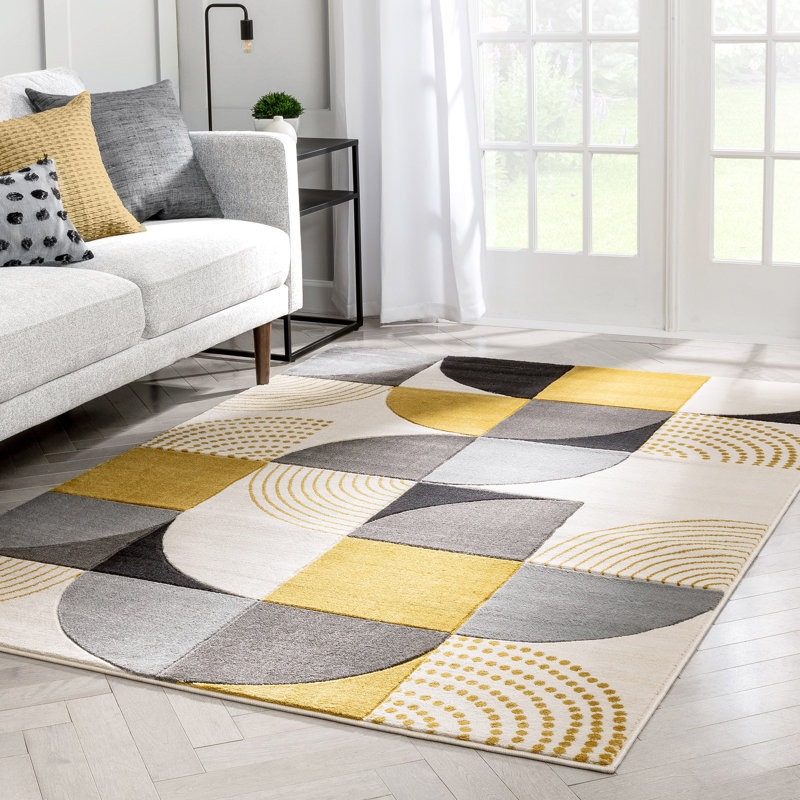Clyte Geometric Indoor Rug, Rectangle 3'11" x 5'3"