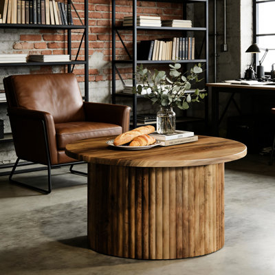 Table d'appoint ronde moderne avec un style minimaliste, un espace spacieux pour ranger des collations et de la décoration, une structure fiable - petits appartements convenables, une base de table en métal robuste de 31,5 po x 32,59 lb