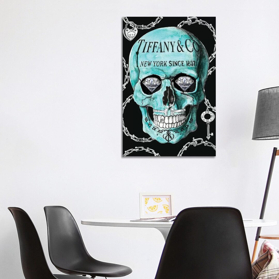 Leinwandbild Tiffany Skull