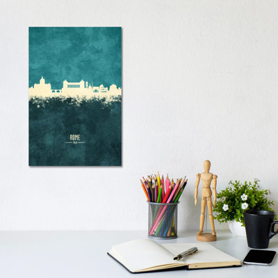 Rome Italy Skyline by Michael Tompsett - Wrapped Canvas Print