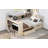 Wood Platform Bed With Storage Shelves,Drawers,Charging Station And Upholstered Headboard-336453978-336453979