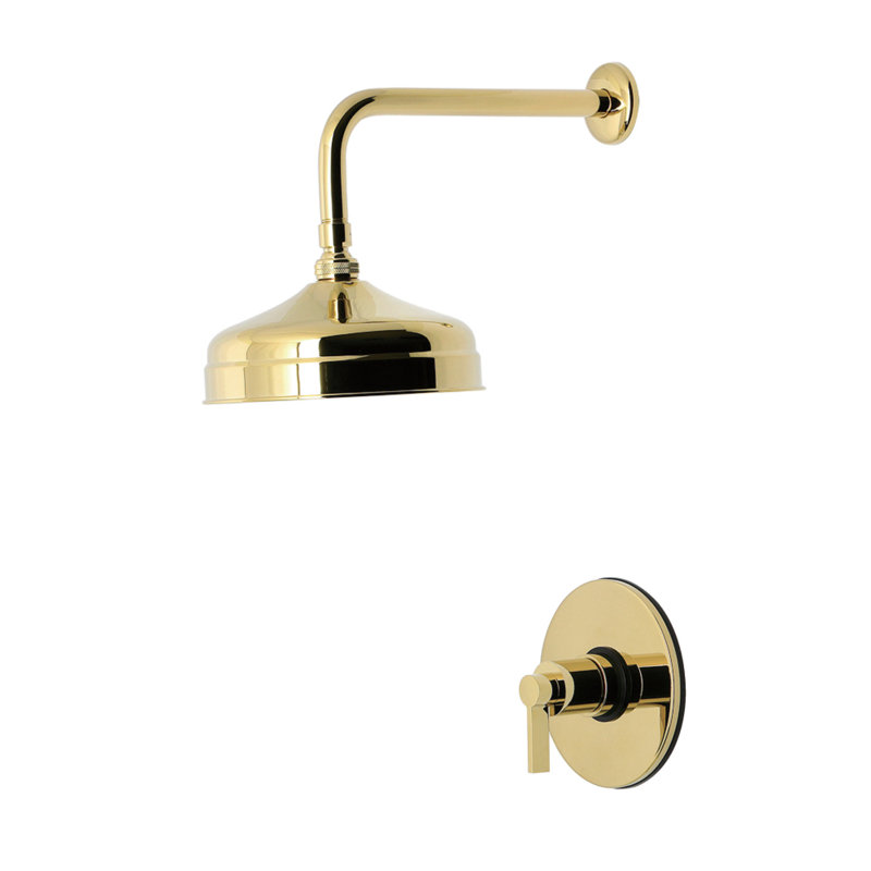 Robinet de douche à pression équilibrée à poignée simple Kingston Brass NuvoFusion, Laiton poli