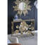 Console 39,5 "x 12" x 30,5 "dorée avec plateau en verre miroir, table d'entrée moderne pour vestibule de vestibule de salon