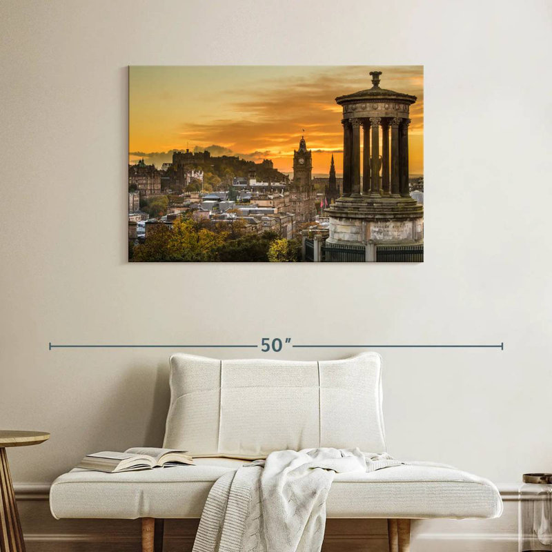 Rorry Sunset Over Edinburgh, 26" H x 39" W