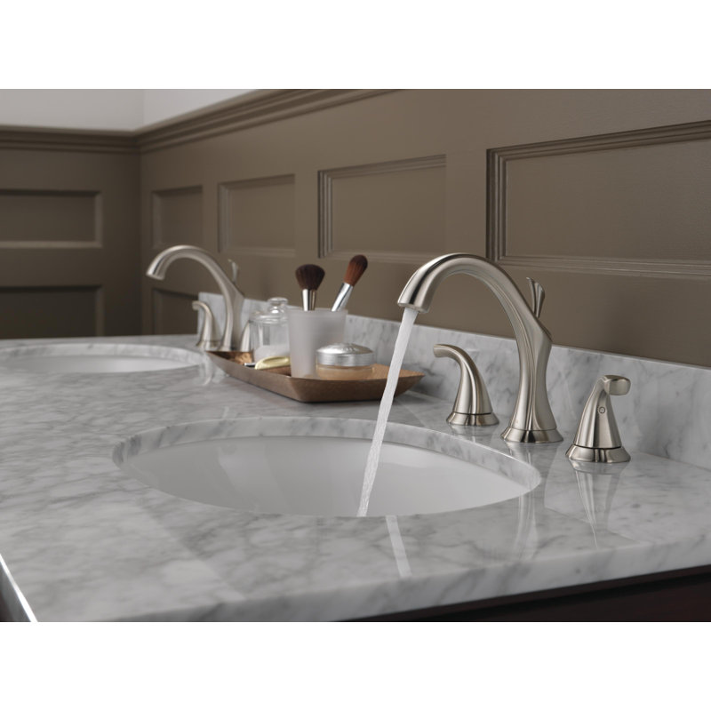 Addison Widespread Bathroom Faucet with Drain Assembly, Brilliance Stainless