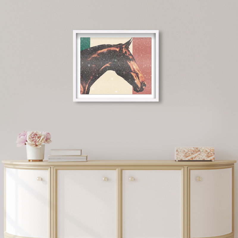 Hue Equine III Framed Graphic Art, 25.5"H x 31.5"W, White Shadowbox