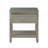 Dylan 23" Taupe Wooden End Side Table Nightstand With Glass Top And Drawer