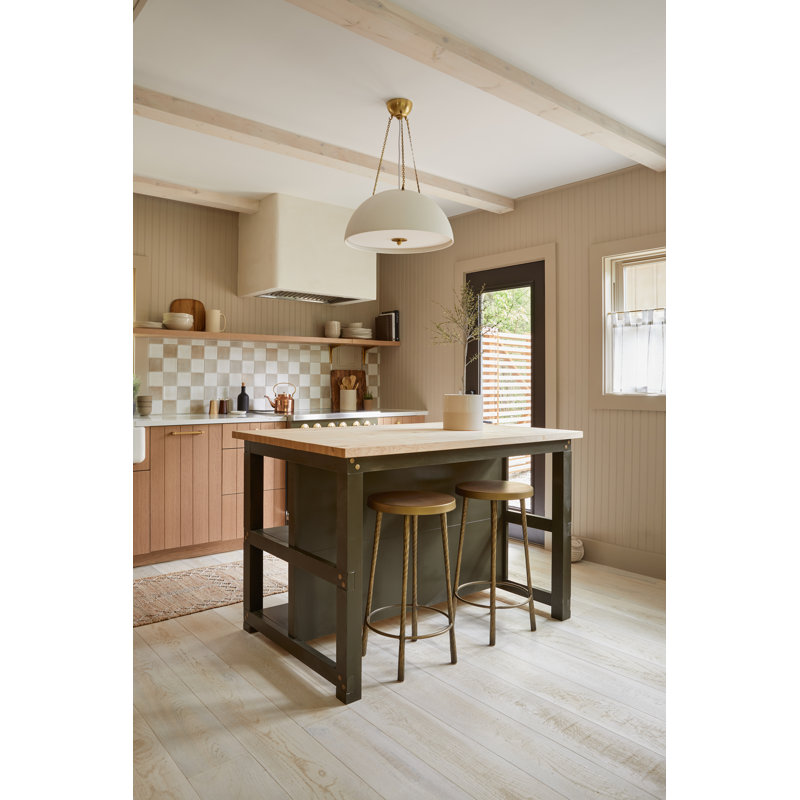 4 - Light Aged Brass Pendant, 3