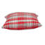 Coussin décoratif en coton 16 po rouge et blanc