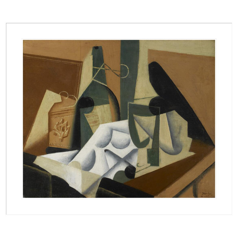 La nappe blanche par Juan Gris, impression giclée sur cadre, H 23,5 po x l 27,19 po