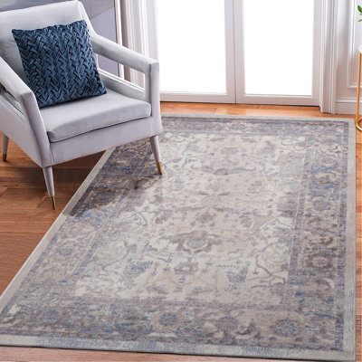 Tapis 5X7 brun / beige - non délesté, teint, pur pour la chambre à coucher, le salon, la salle à manger et le bureau