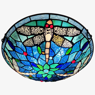 Tiffany Glass Flush Mount