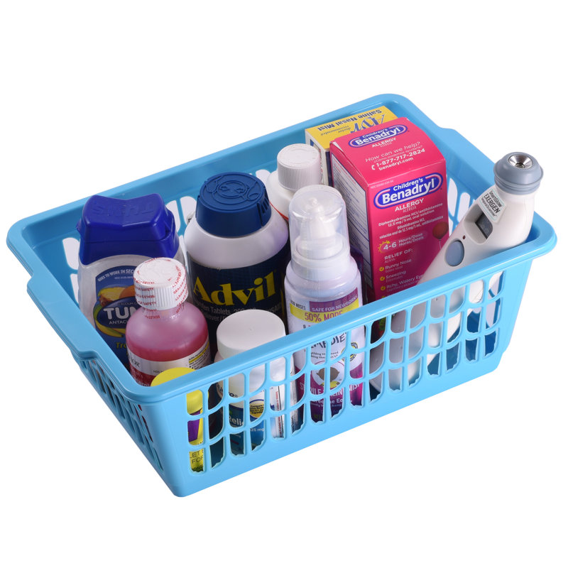 Petit panier en plastique, Bleu