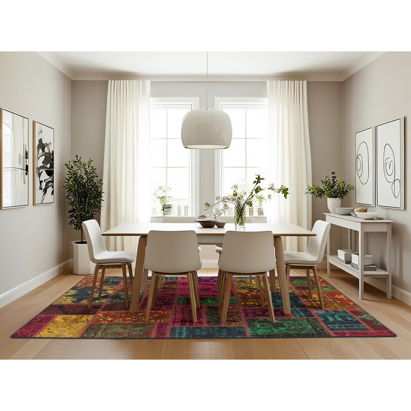 Abstract Indoor Rug, Rectangle 7' x 10'