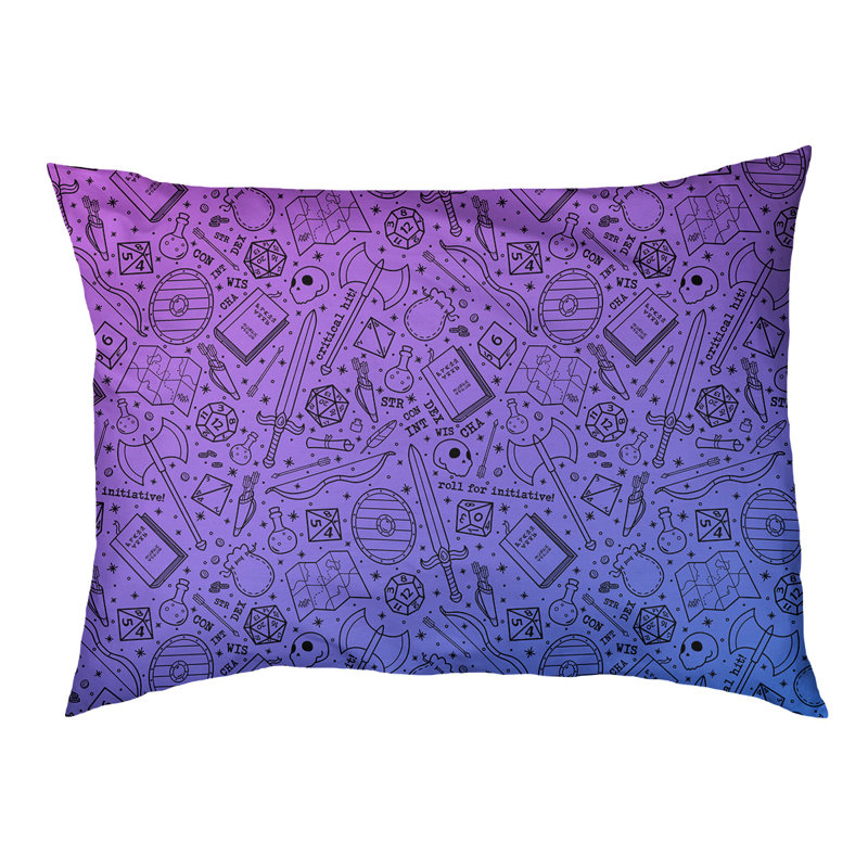 Coussin Byrge, Noir / Vert, Moyen (H 14 po x l 42,5 po x P 32,5 po)