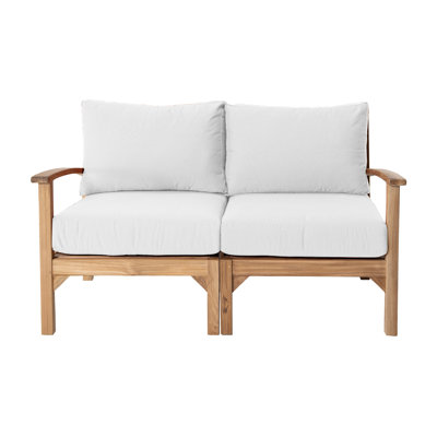 Huntington 60'' Wide Teak Loveseat with Cushions