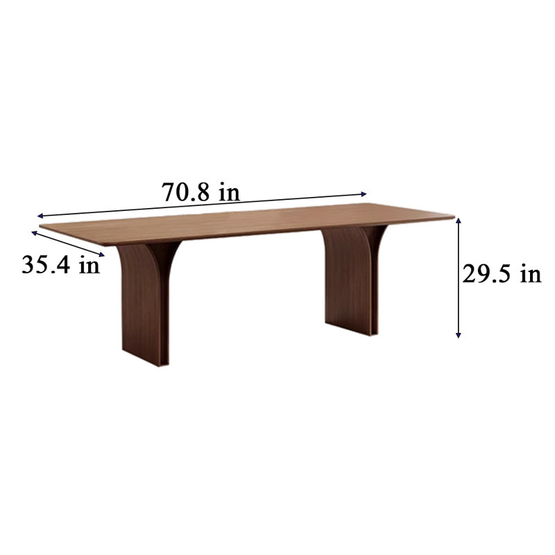 Table de salle à manger Minimalist, H 29,5 po x L 70,8 po x l 35,4 po