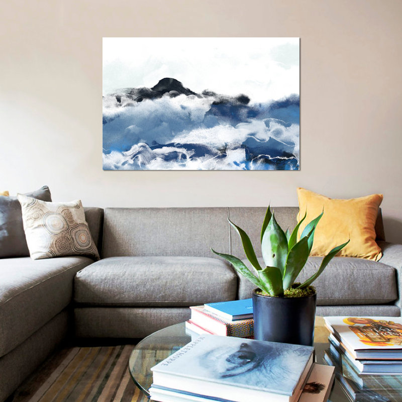 «Sea Surface I», reproduction sur toile, H 18 po x l 26 po x P 1,5 po, Pas de tapis, Toile tendue
