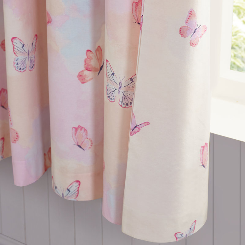 Ombre Butterflies Fully Reversible Eyelet Curtains