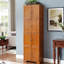 Armoire de rangement de 72,4 po de hauteur en chêne, 8 portes et 4 tablettes. Pour différents espaces. Extérieur lisse, construction stable, plusieurs pièces. Finition, fondation