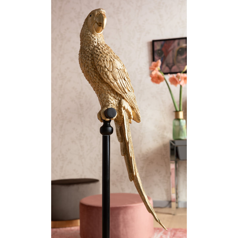 Deco Figurine Parrot 116cm, Gold