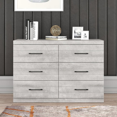 6 Drawer Dresser With Interlock Drawer Feature, Wide Dressers For Bedroom, Deep Drawers For Closet Organizer, Ultra Fast Assembly, 16.14"" D X 46.46"" W -  Latitude RunÂ®, 5FACE3FF7B1347469538220A7F2377A9