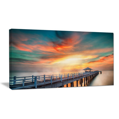 " Fascinating Sky And Wooden Bridge "