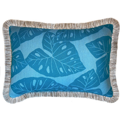 Aruba Fringed Sunbrella® Outdoor Throw Pillow