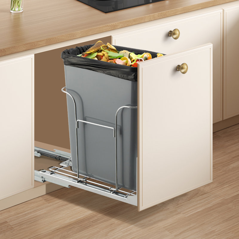 Stainless Steel Kitchen Rubbish Bin - 30 L