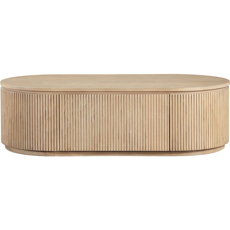 Gholson Wood Storage Coffee Table, 15" H x 52" L x 26" W, Natural
